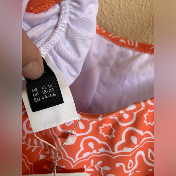 Bloomchic Orange/White Two Piece Swim Dress (US 14-16) NWT🌴 - Picture 9 of 10